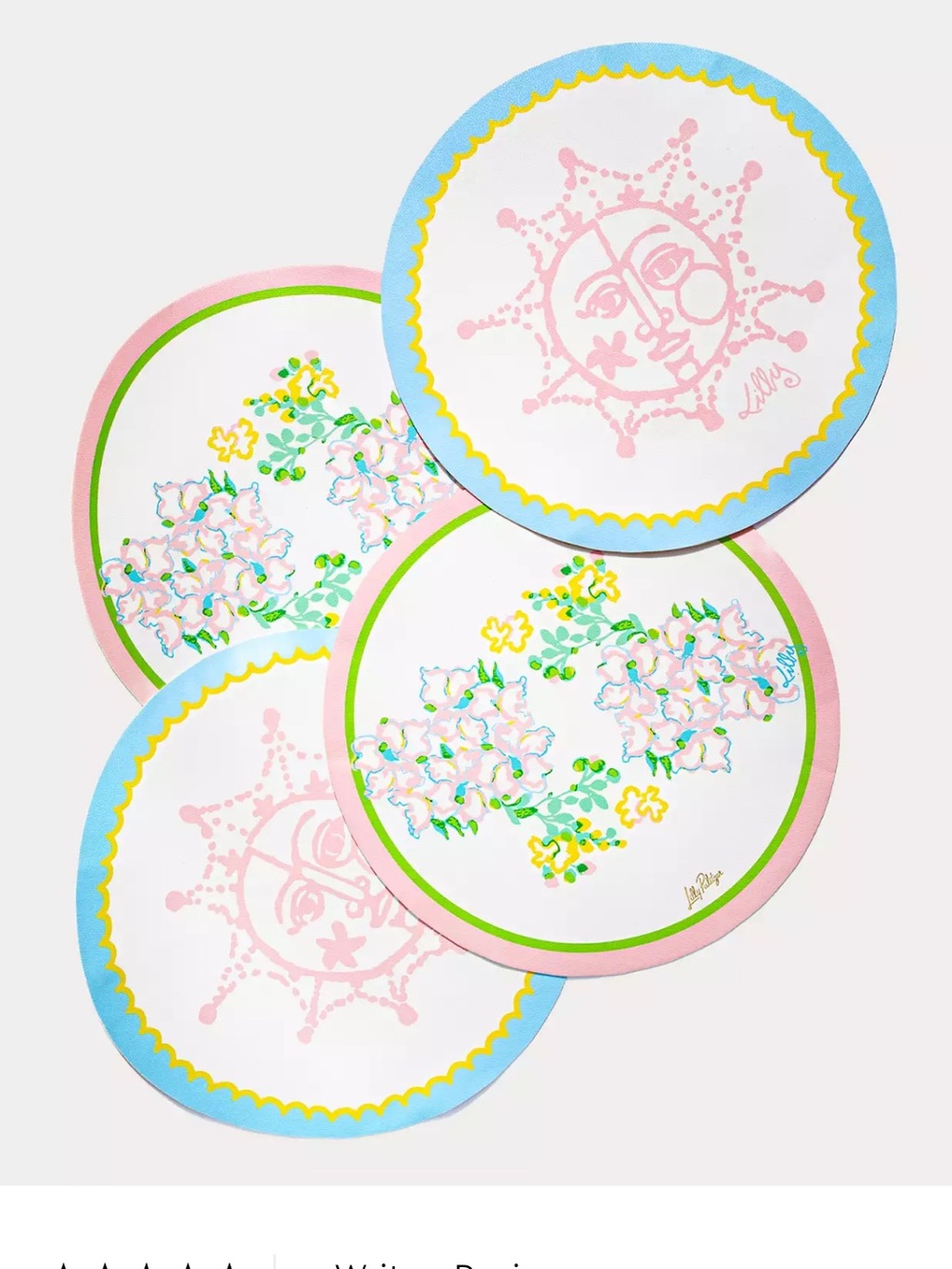 NWT Lilly Pulitzer Set of Four Placemats